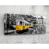 Lisbon Tram Glass Wall Art (36"x14").